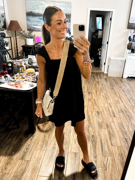 Amazon dress in size small tts

Amazon purse (linked) with Fawn Design strap (not linkable)

Target slides tts

#LTKunder50 #LTKstyletip #LTKFind