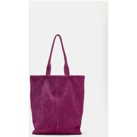 Zara - Leather Shopper Bag - Purple - One Size Only - Woman | Zara US