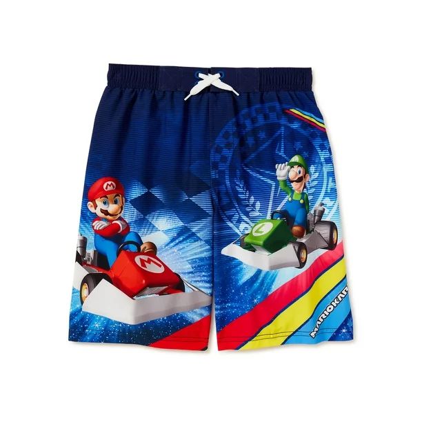 Nintendo Mario Kart Boys Swim Trunks, Sizes 4-18 | Walmart (US)