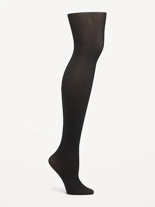 Ribbed Control Top Tights for Women | Old Navy (CA)