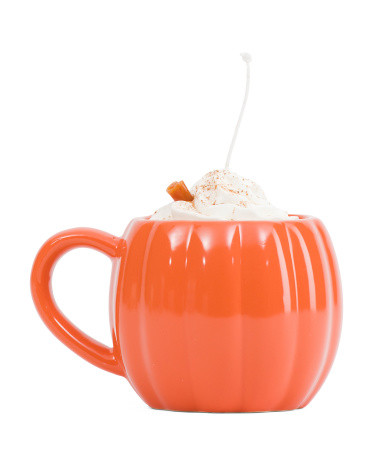 10.25oz Pumpkin Latte Scented Candle In Ceramic Mug | TJ Maxx