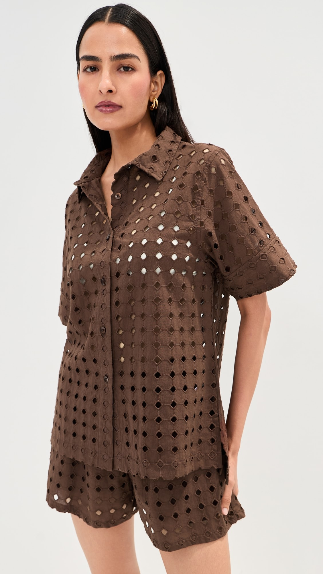Leila Button Down T-Shirt | Shopbop