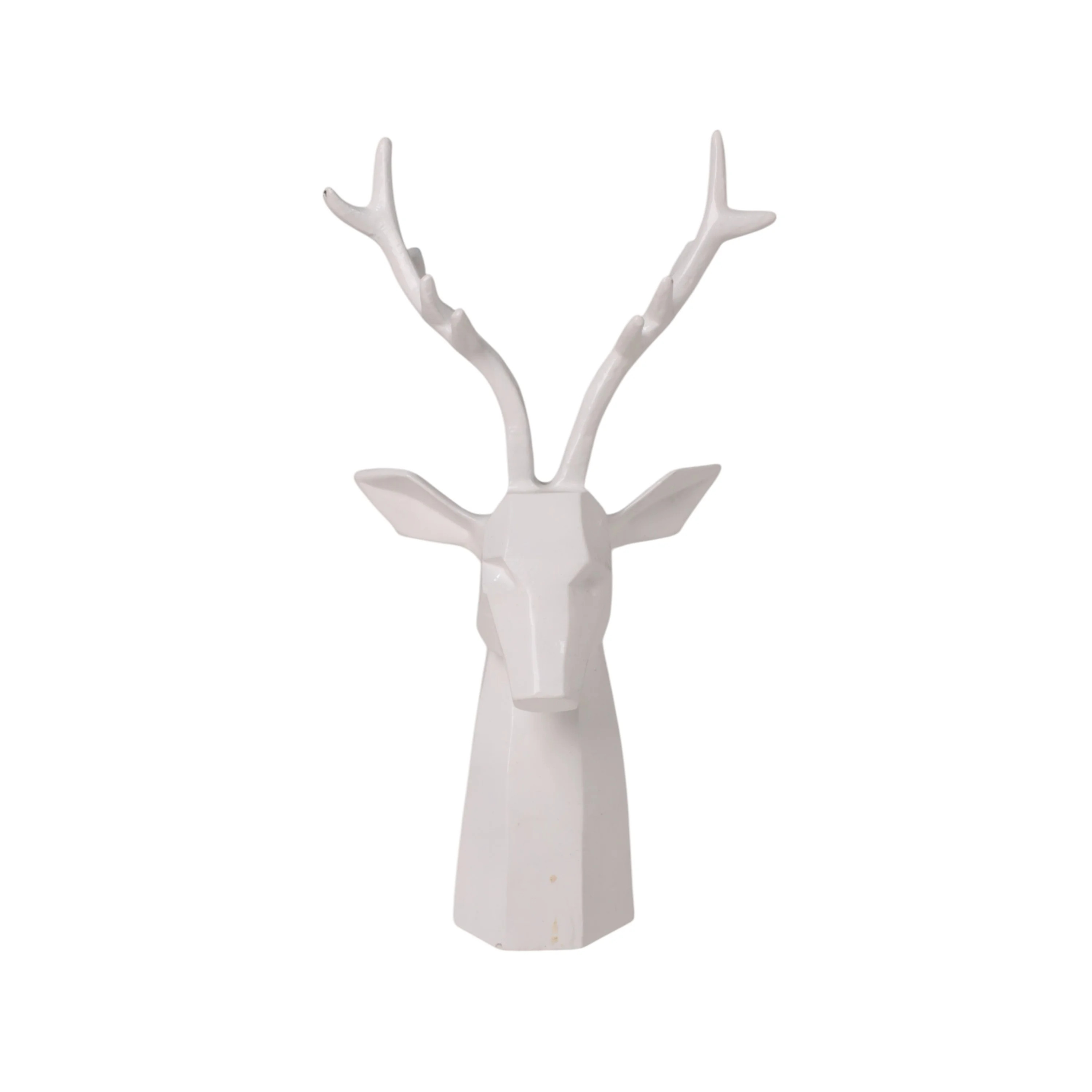 Aluminum Geometric Reindeer Christmas Tabletop Decoration, White, 14.5", by Holiday Time | Walmart (US)