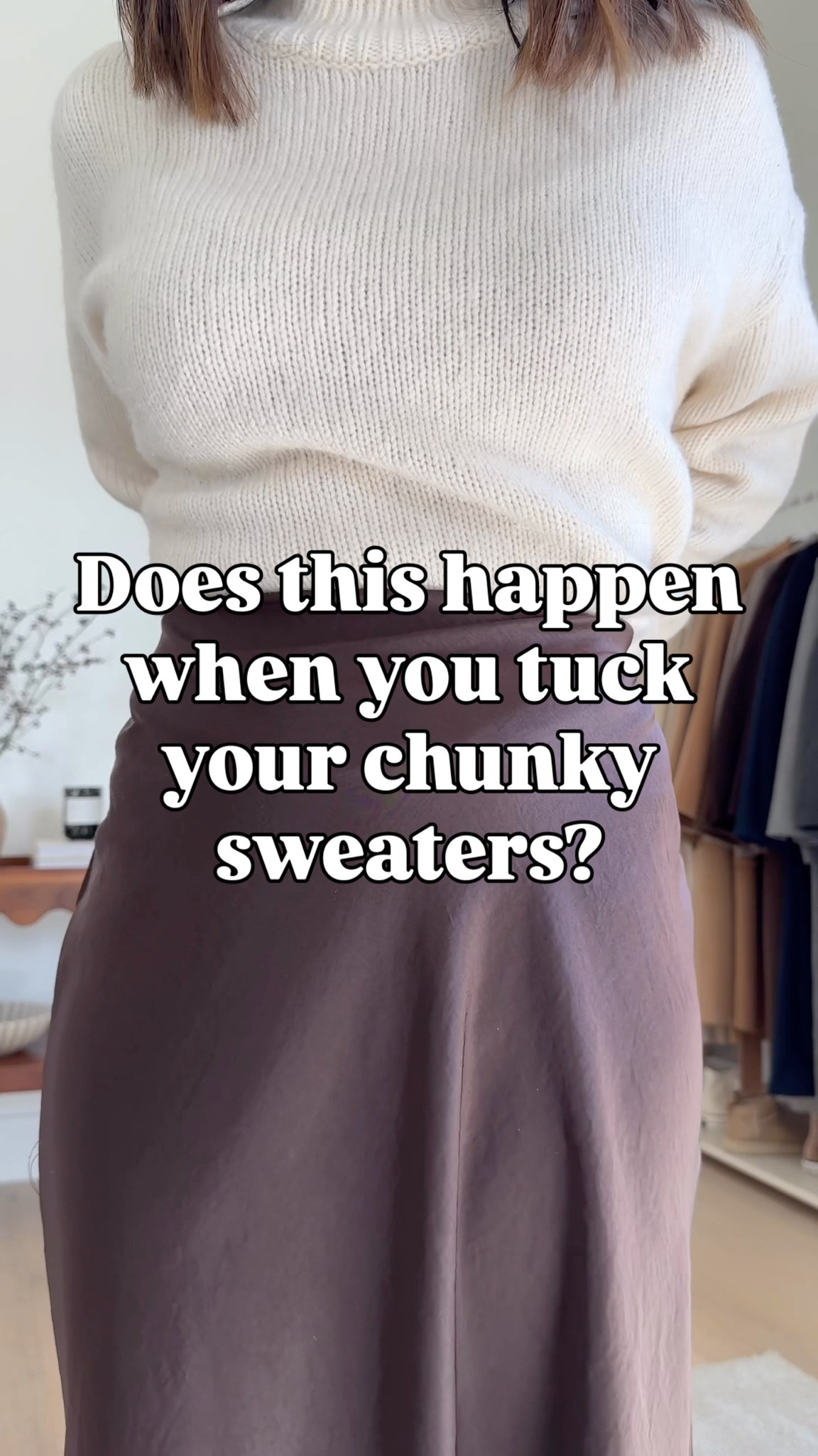 Can’t figure out how to tuck chunky sweaters into skirts or thin material, I have the trick for you!

This elastic belt is very comfy and works like a charm. It’s adjustable too  

#LTKPetite #LTKHoliday