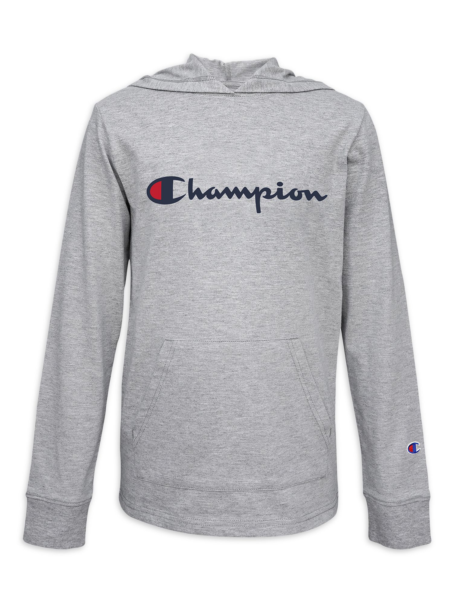 Champion Boys Signature Long Sleeve Hooded Graphic T-Shirt, Sizes 8-20 - Walmart.com | Walmart (US)