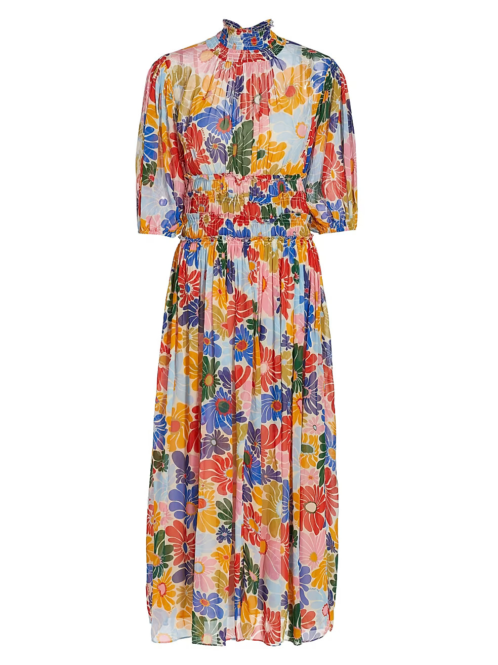 Farm Rio Sunny Daisies Sand Maxi Dress | Saks Fifth Avenue