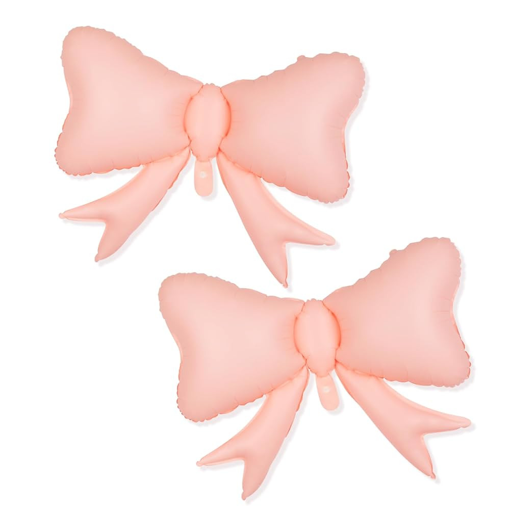2Pcs Pink Bow Balloons Bow Birthday Decorations, Big Bow Decor Balloon Pink Party Decorations, Bo... | Amazon (US)