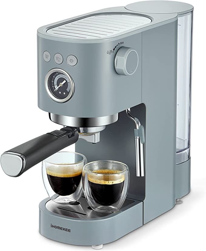 Ihomekee Espresso Machine Coffee Makers 15 Bar Cappuccino Machines with Milk Frother for Espresso... | Amazon (US)