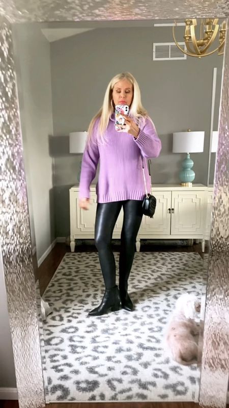 This super soft sweater from Amazon is so good! Runs TTS I have it paired with my Spanx faux leather leggings which I live in this time of year! Size up one in them
#workwear #datenightoufit 

#LTKSeasonal #LTKHoliday #LTKworkwear