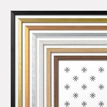 Thin 16x16 Picture Frame - Light Oak Frame Color (Real Wood Grain Finish) - Slim & Modern Frame D... | Amazon (US)