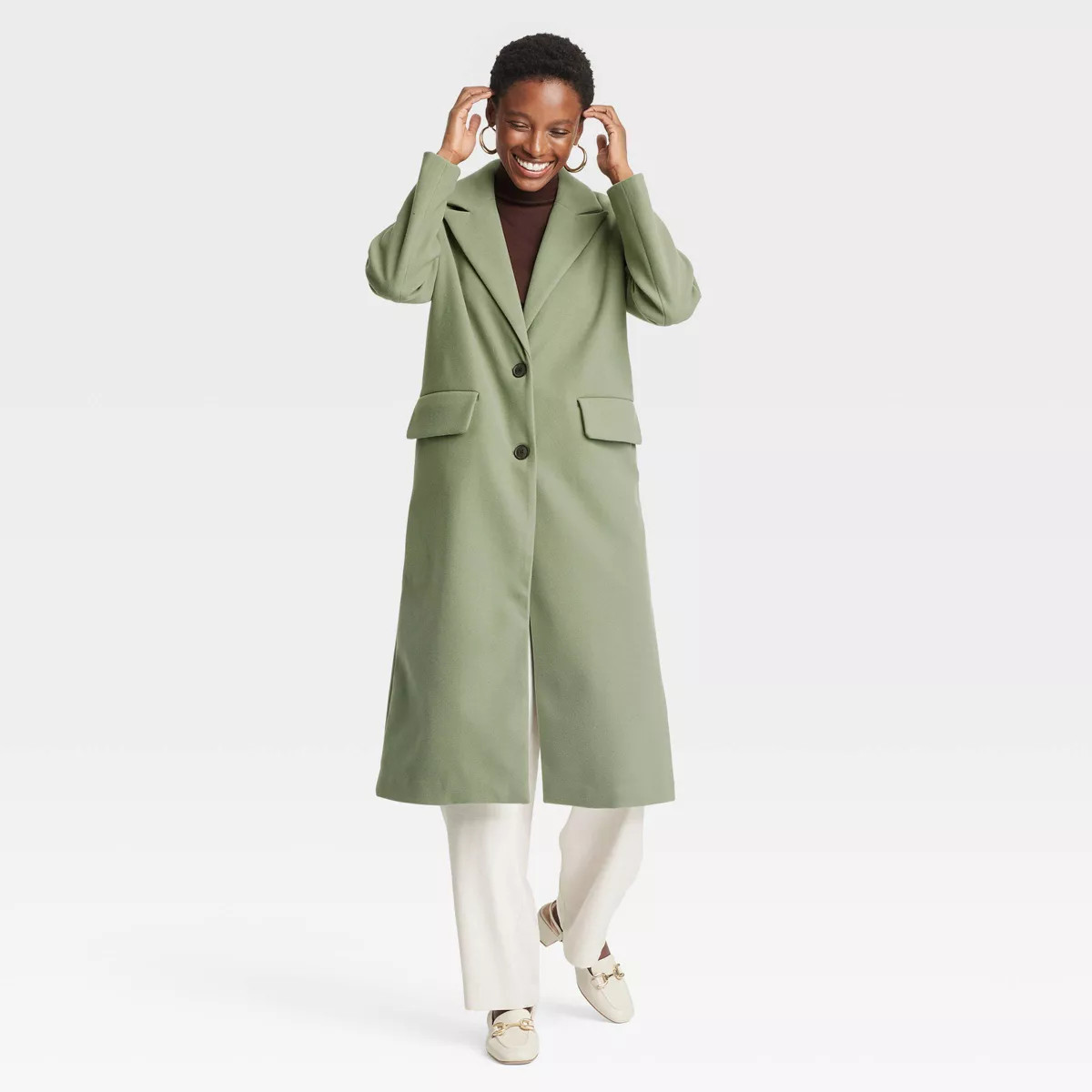 Women's Faux Wool Topcoat - A New Day™ | Target