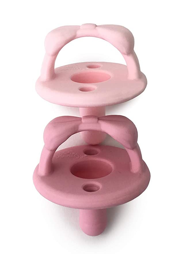 Itzy Ritzy Sweetie Soother Pacifier Set of 2 - Silicone Newborn Pacifiers with Collapsible Handle... | Amazon (US)