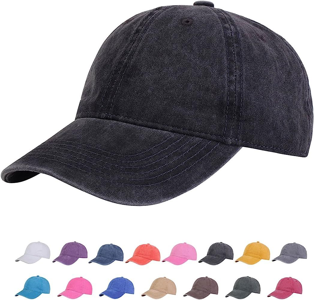 TSSGBL Vintage Cotton Washed Adjustable Baseball Caps Men and Women, Unstructured Low Profile Pla... | Amazon (US)