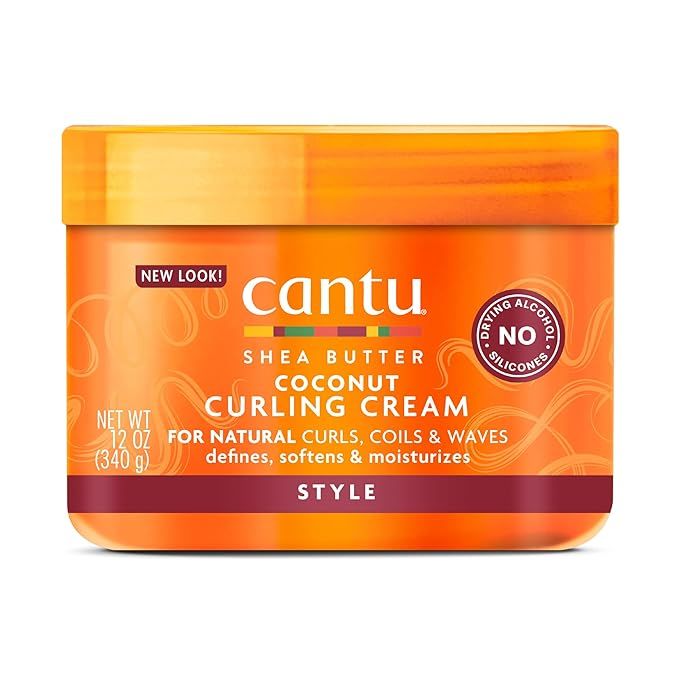 Cantu Coconut Curling Cream with Shea Butter for Natural Hair, 12 oz | Amazon (US)