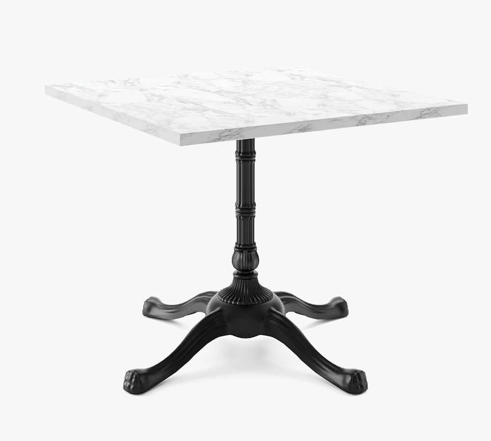 36" Square Pedestal Dining Table, Marble Top, Large Bistro Base | Pottery Barn (US)