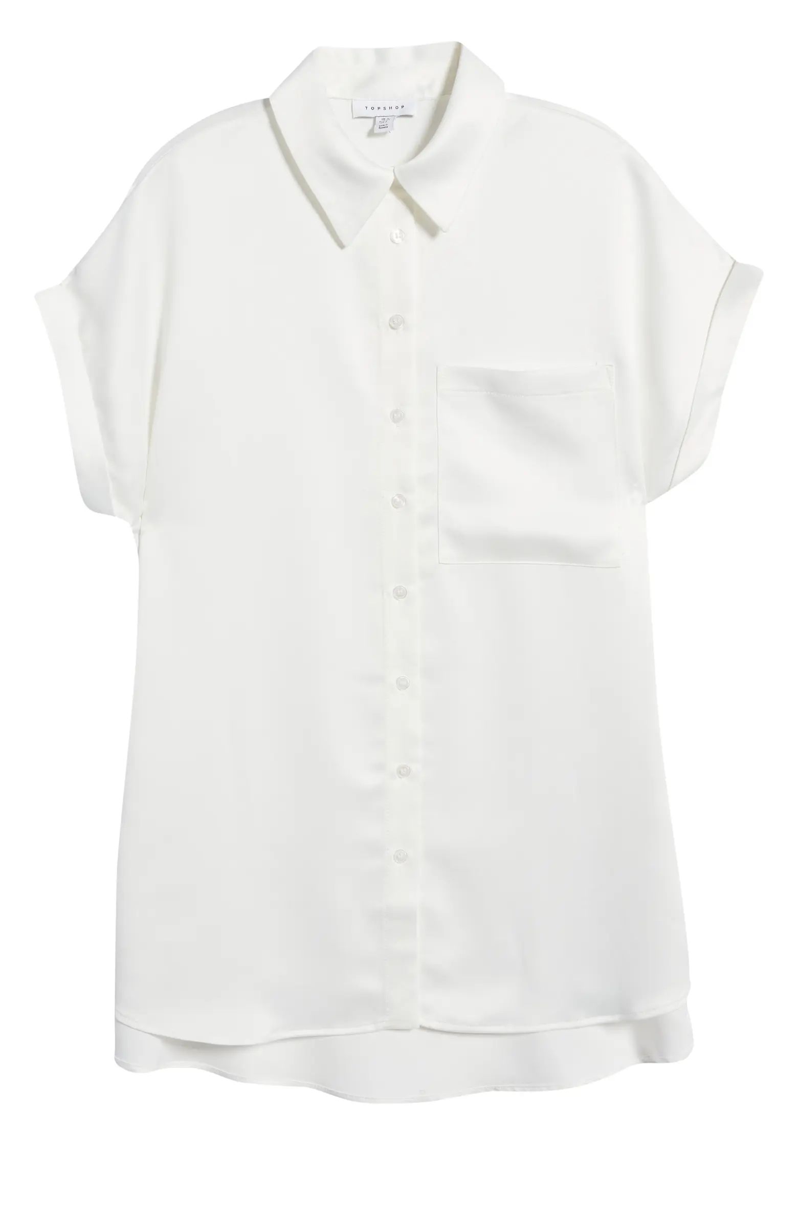 Topshop Women's Satin Button-Up Shirt | Nordstrom | Nordstrom