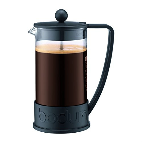 Bodum 34oz Brazil French Press Coffee Maker, High-Heat Borosilicate Glass, Black - Made in Portugal | Amazon (US)