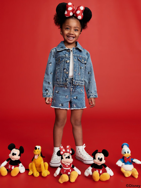 Old Navy x Disney© High-Waisted Frayed-Hem Jean Shorts for Toddler Girls | Old Navy (US)