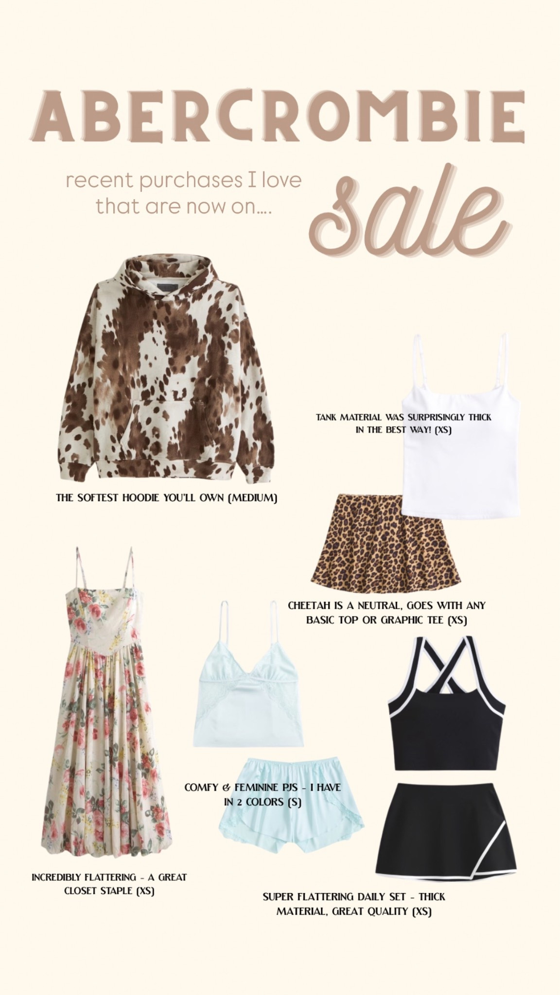 ABERCROMBIE SALE NOW: sharing a few of my recent purchases that I love! 

#abercrombie #abercrombiesale #outfitideas #hoodie #pjs #matchingset #styletips #sale #onsale

#LTKStyleTip #LTKSaleAlert #LTKActive