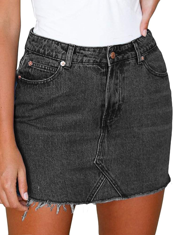 Women's High Waisted Denim Mini Skirt | Amazon (US)