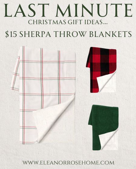 Last minute Christmas gift idea! These $15 Sherpa throw blankets. 

#LTKSeasonal #LTKsalealert #LTKHoliday