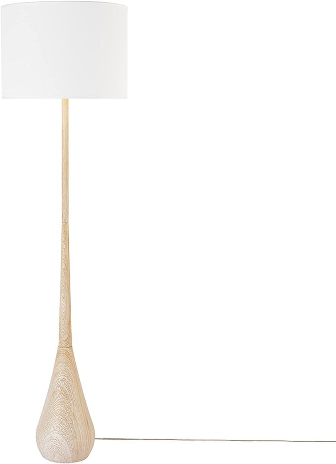 Globe Electric 52112 65" Floor Lamp, Faux Wood, Cotton Shade | Amazon (US)