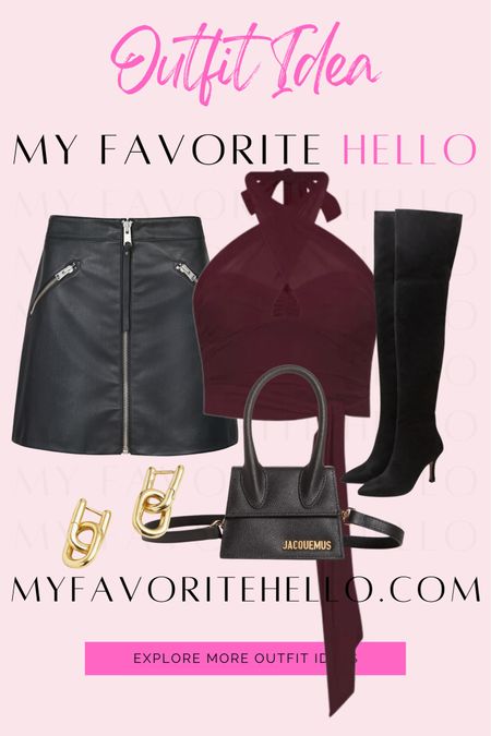 Night out outfit, girls night out outfit, mini leather skirt outfit 

#LTKstyletip #LTKshoecrush #LTKparties