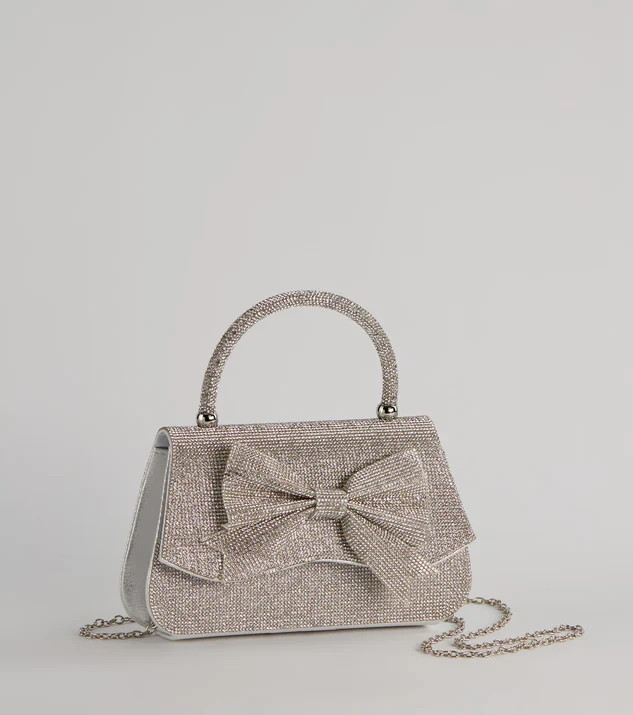 So Pristine Bow Rhinestone Purse | Windsor Stores