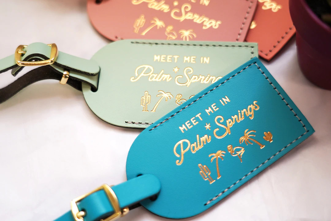 Palm Springs Bridesmaid Gift Luggage Tags for Proposal Box | Bachelorette Party or Bridal Shower ... | Etsy (US)