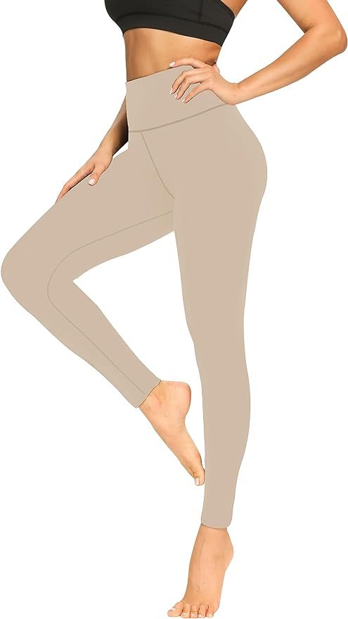 Soft Leggings for Women - High Waisted Tummy Control No See Through Workout Yoga Pants | Amazon (US)
