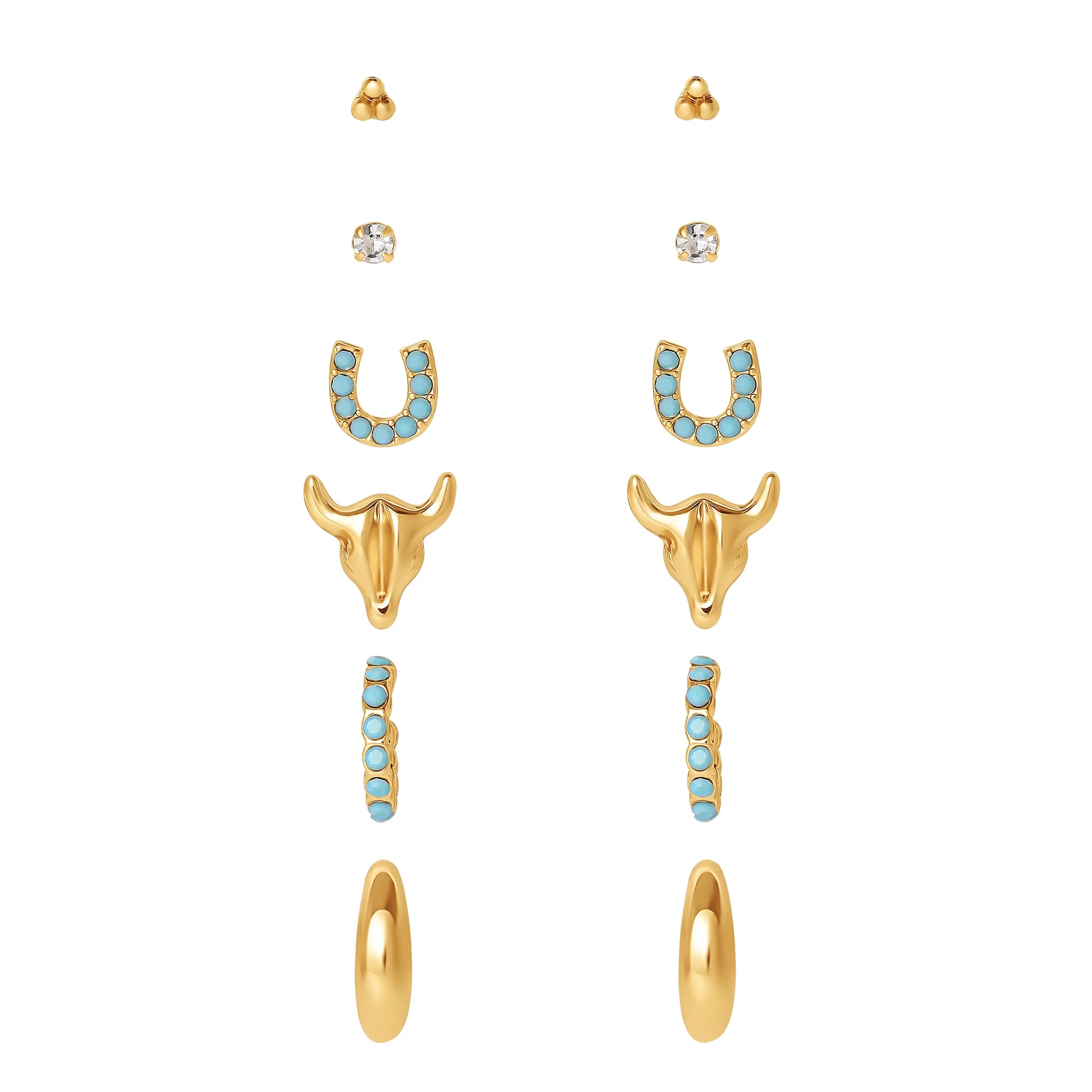 Jessica Simpson Women’s Faux Turquoise Earrings Set, 6 Pairs | Walmart (US)