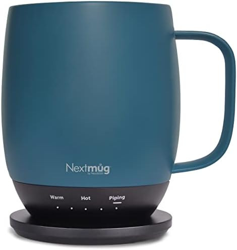 Nextmug - Temperature-Controlled, Self-Heating Coffee Mug (Slate Blue - 14 oz.) | Amazon (US)