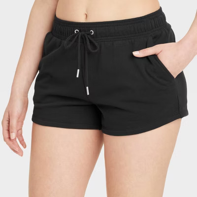 Women's Fleece Shorts - Auden™ Black XL | Target