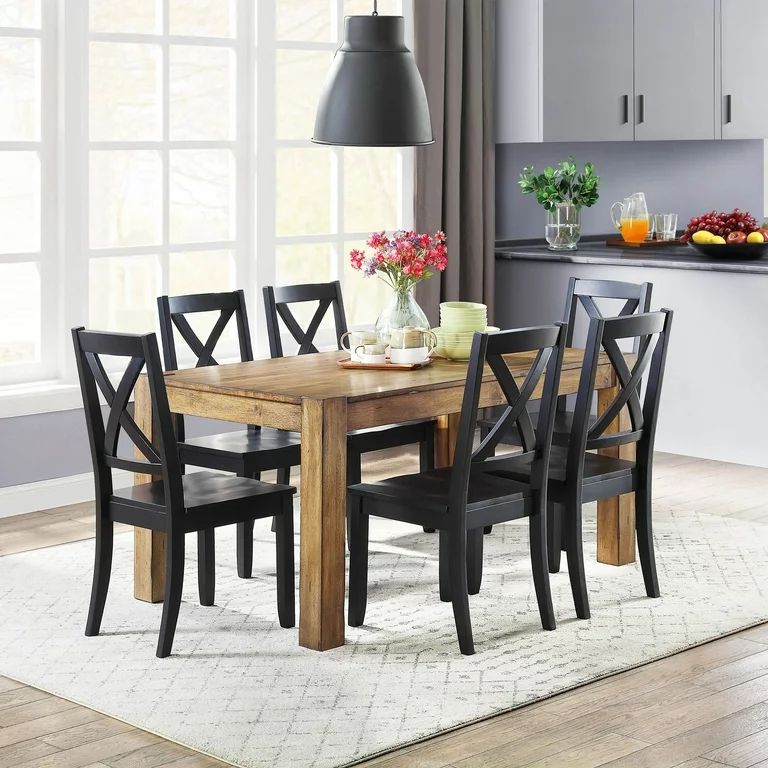 Better Homes & Gardens Maddox Crossing Dining Chairs, Set of 2, Black - Walmart.com | Walmart (US)