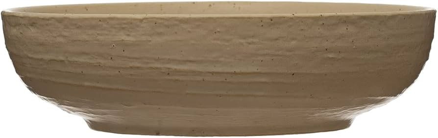 Creative Co-Op Stoneware, Reactive Glaze Bowl, 9.5", Cream | Amazon (US)