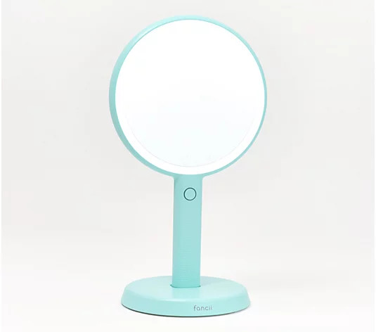 Fancii Cami LED Handheld Rechargeable Vanity Mirror with 1x/5x Mag - QVC.com | QVC