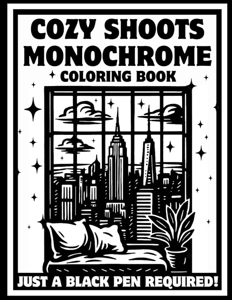 Cozy Shoots Monochrome Coloring Book: 100 High-Quality Monochrome Images for Adults: Cozy Monochr... | Amazon (US)