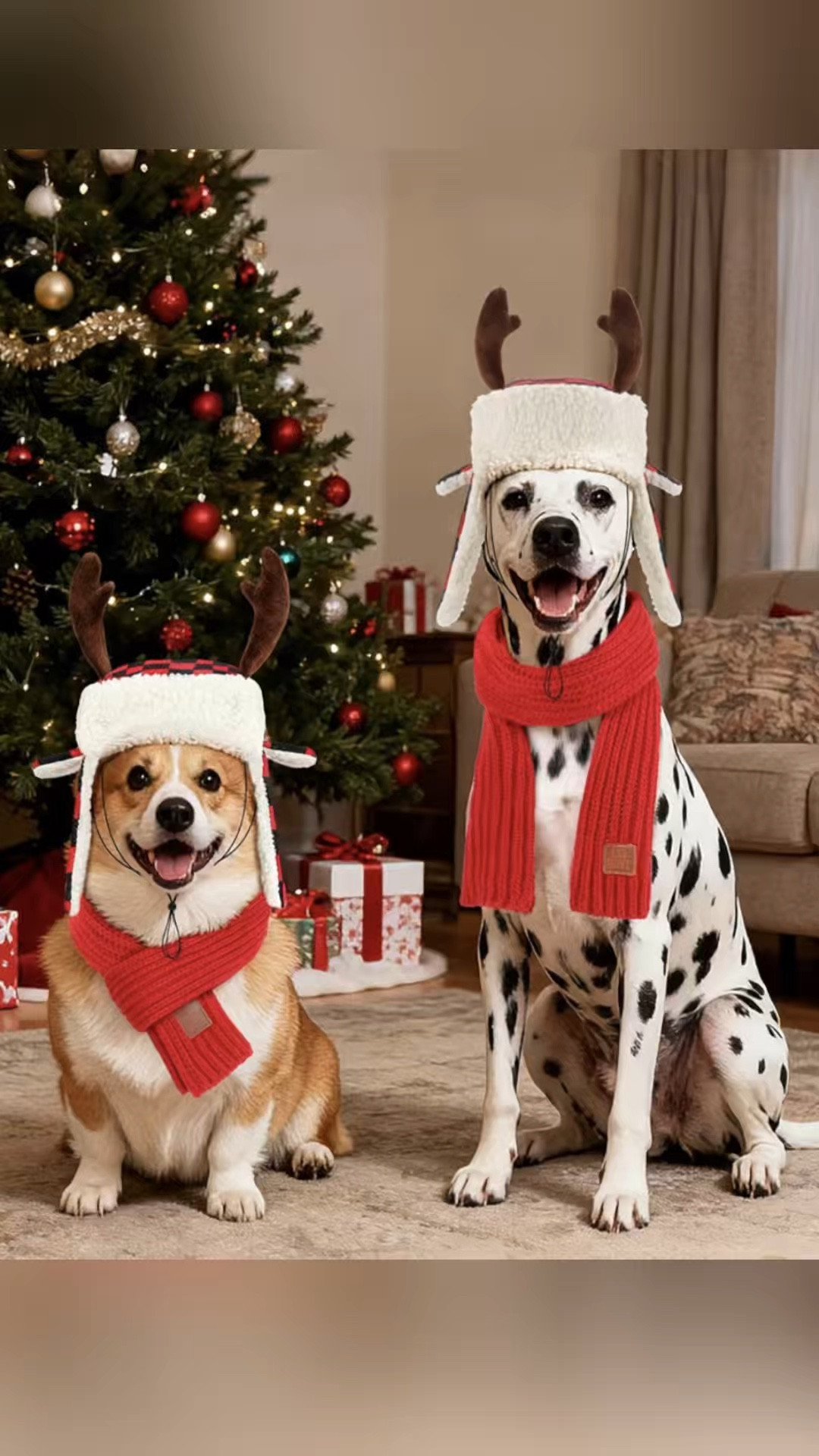Adjustable Dog Christmas Antler Buffalo Hat & Scarf Set| Soft Pet Christmas Holiday Costume| Red Knitted Dog Scarf| Winter Neck Warmer for Dogs

#LTKCyberWeek #LTKGiftGuide #LTKHoliday