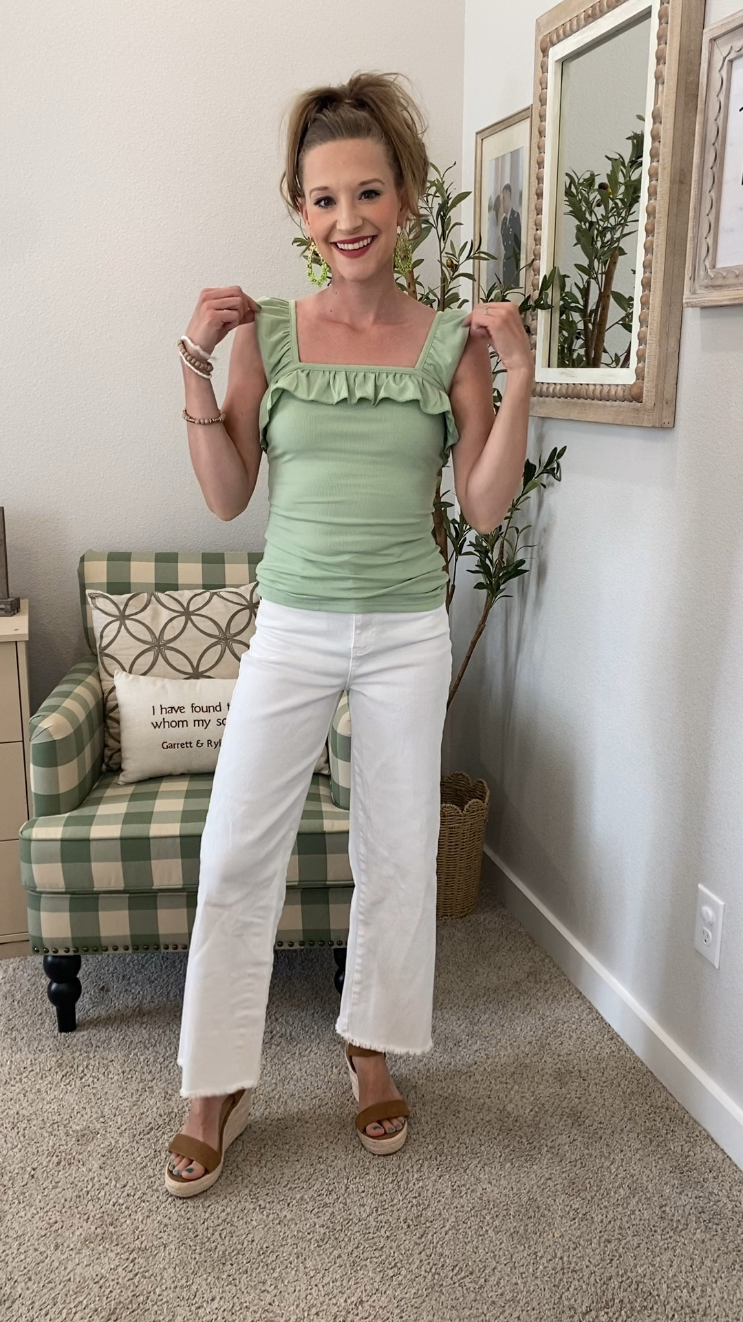 Amazon big spring sale summer top, brown wedges 