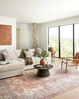 Loloi II Loren Collection LQ-15 Terracotta / Sky, Traditional 2'-6" x 7'-6" Runner Rug | Amazon (US)