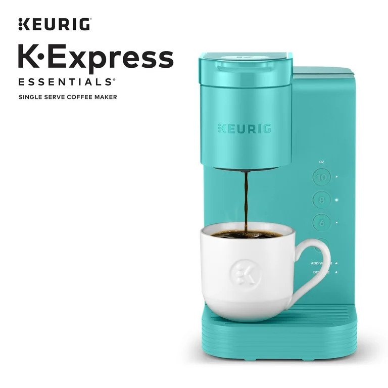 Keurig K-Express Essentials Single-Serve K-Cup Pod Coffee Maker, Teal | Walmart (US)
