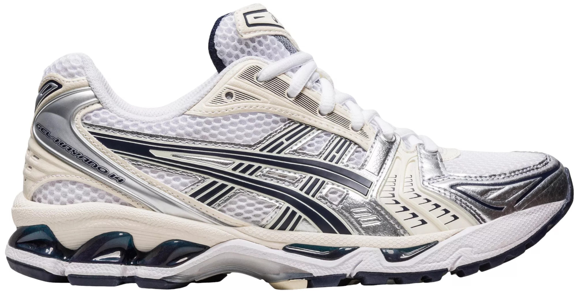 ASICS Women's Gel-Kayano 14 Shoes, Size 8, White/Midnight | DICK'S Sporting Goods