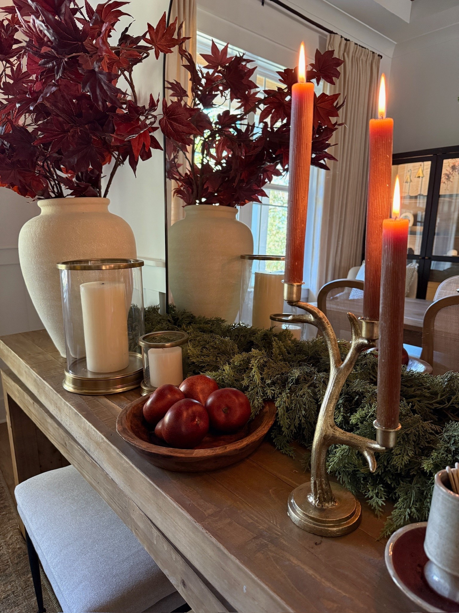 Love this close up of our console table styled for Christmas❤️

#LTKHome #LTKFindsUnder50 #LTKHoliday