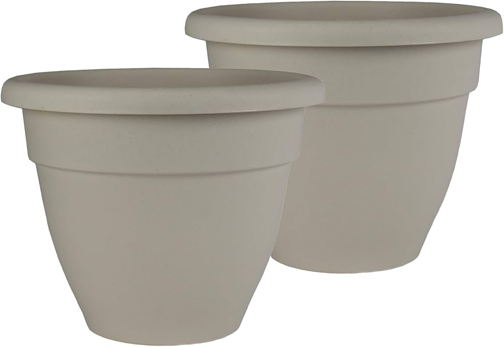 The HC Companies Caribbean Planter Pot - Outdoor & Indoor Plant Pot with Drainage Hole & Plug - R... | Amazon (US)