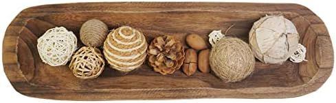 Wooden Dough Long Bowls Decor, Baguette Bowl Wooden Large Dough Bowl Centerpieces for Home, Rusti... | Amazon (US)