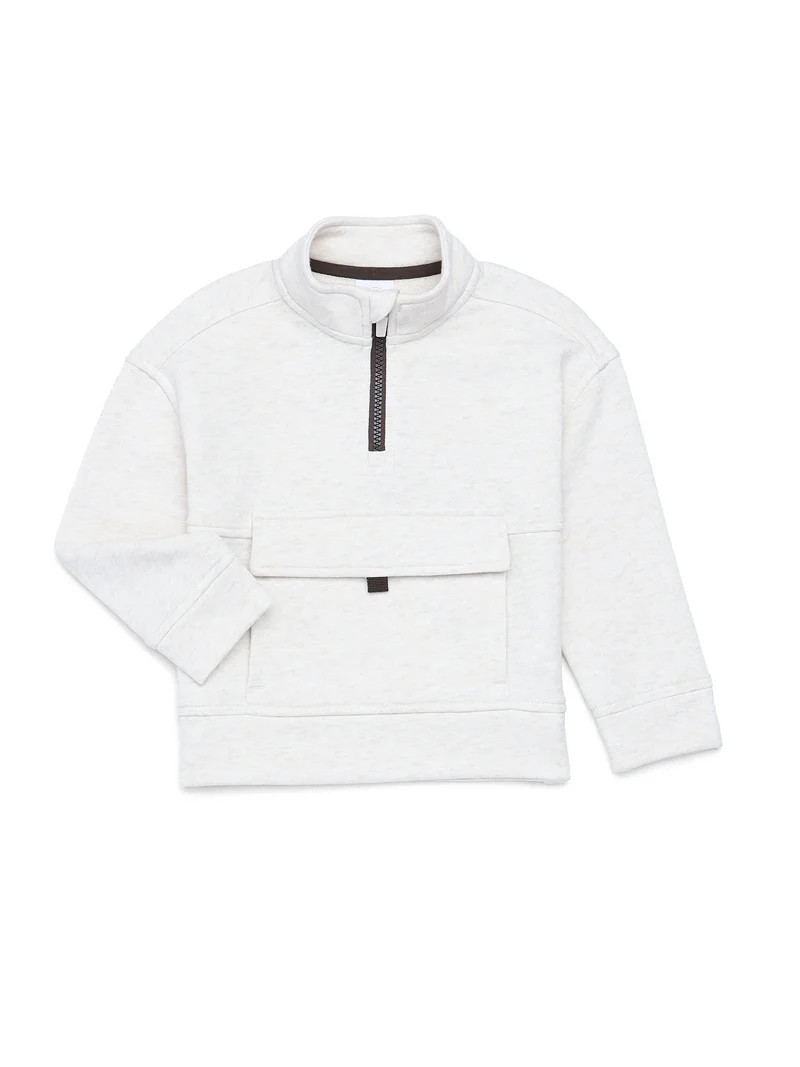 Wonder Nation Toddler Boys Quarter Zip Pullover, Sizes 12M-5T | Walmart (US)