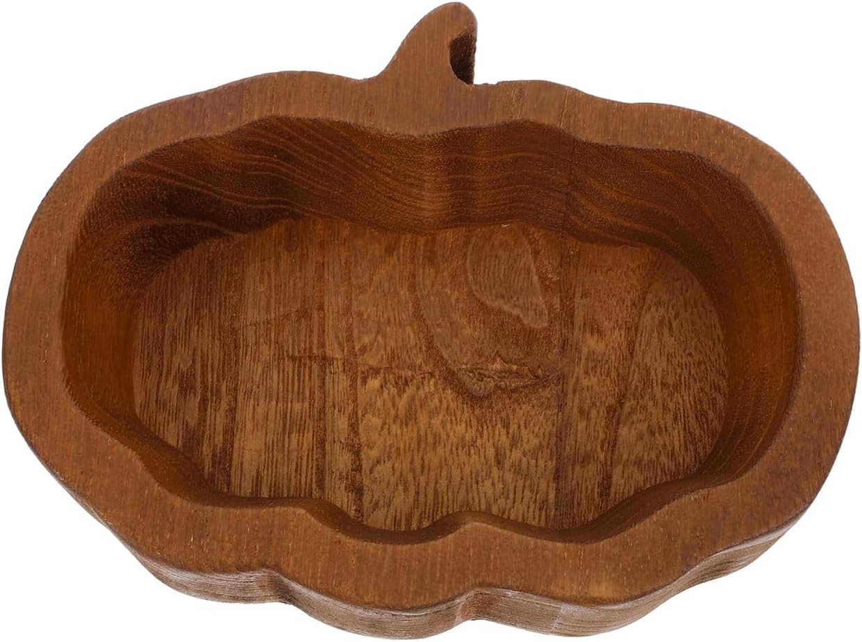 PRETYZOOM Pumpkin Wooden Bowl Appetizer Tray Dough Bowl Fruits Bowls Halloween Pumpkin Bowls Frui... | Amazon (US)