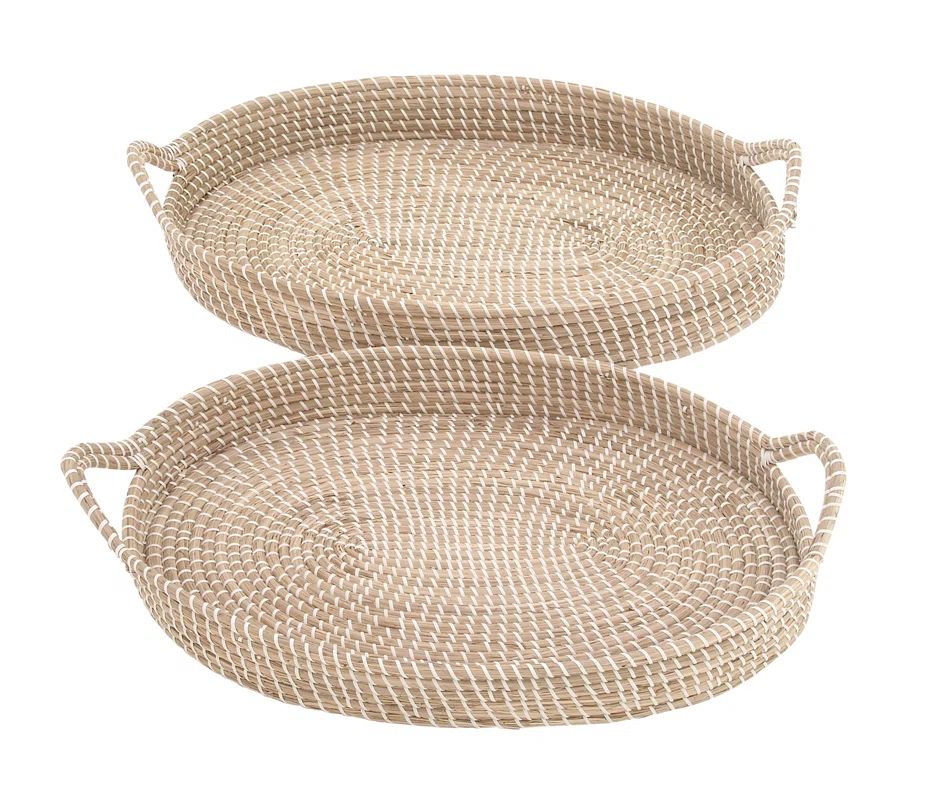 Seagrass 2 Piece Accent Tray Set | Wayfair North America