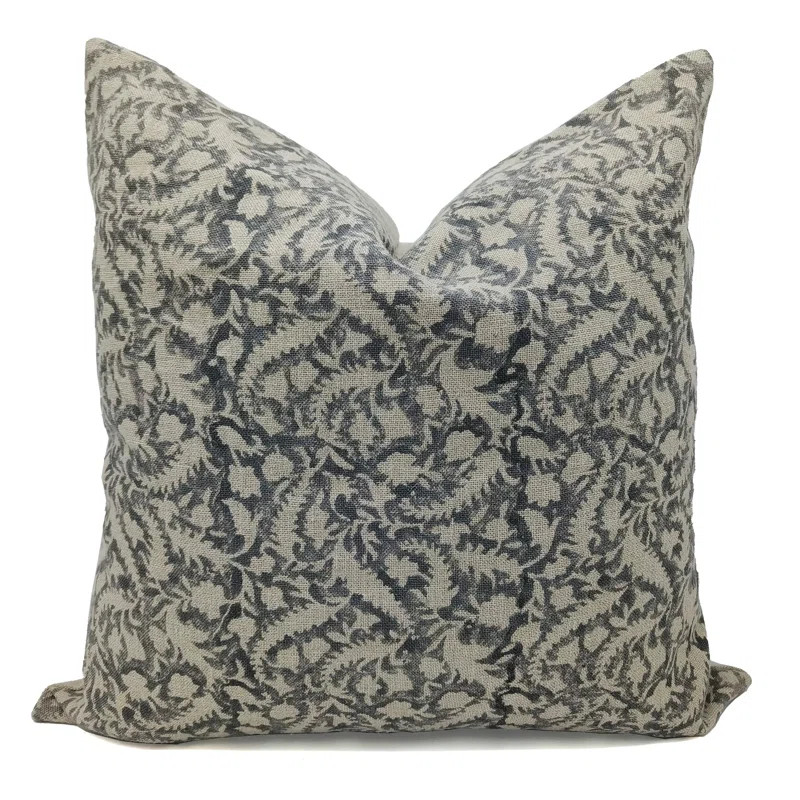 Satomi Floral Linen Indoor/Outdoor Pillow Cover | Wayfair North America