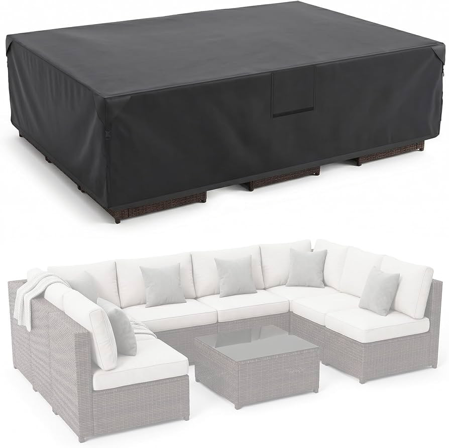 DUMOS Patio Furniture Cover Rectangular Heavy Duty 600D Waterproof UV Resistant Outdoor Sofa Couc... | Amazon (US)